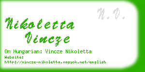 nikoletta vincze business card